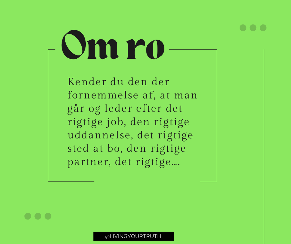 Hverdagstanker – om ro